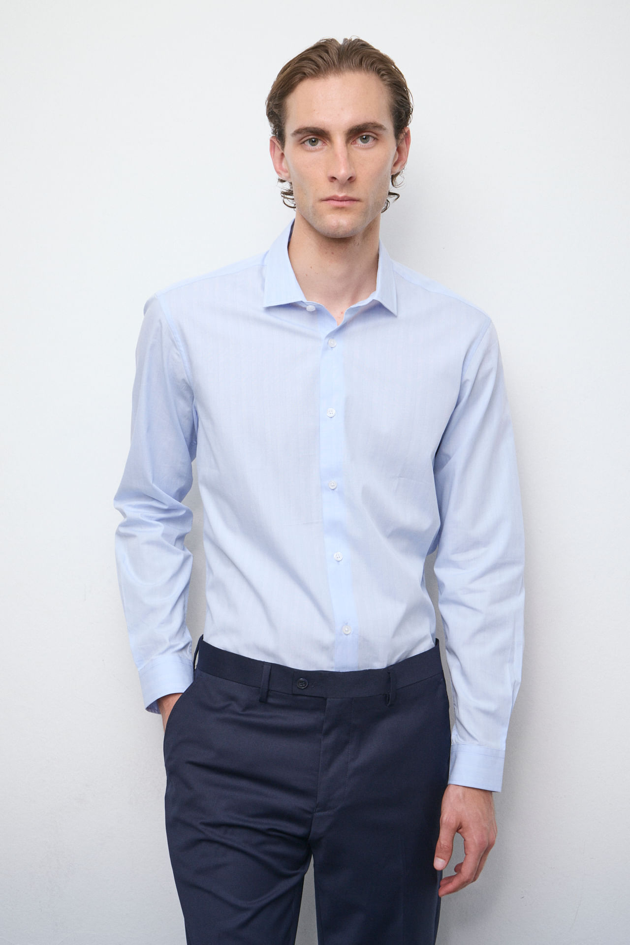 Camisa vestir slim 100% algodón — imagen 2