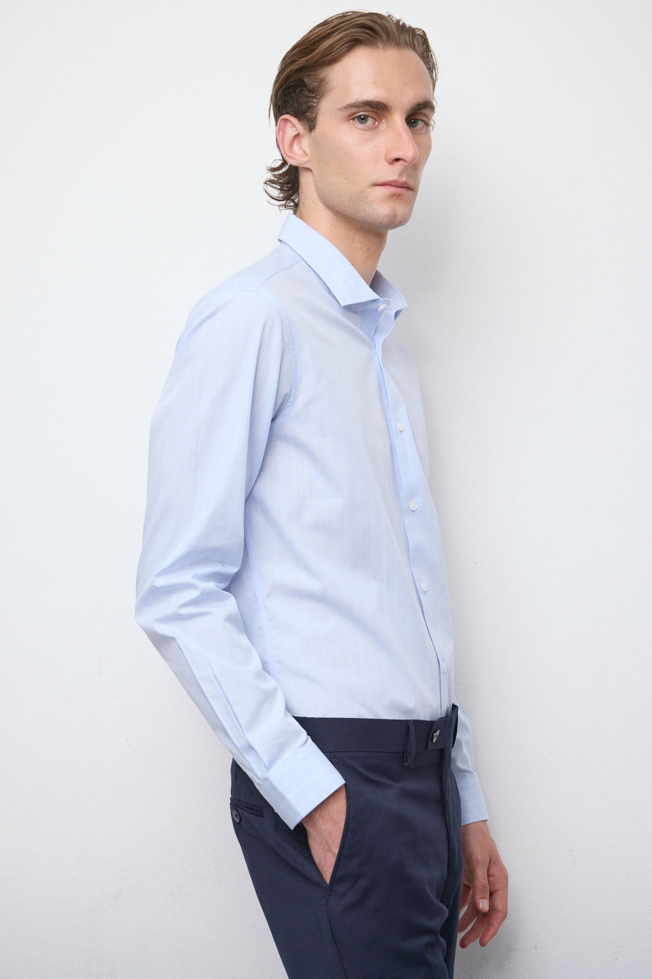 Camisa vestir slim 100% algodón — imagen 3