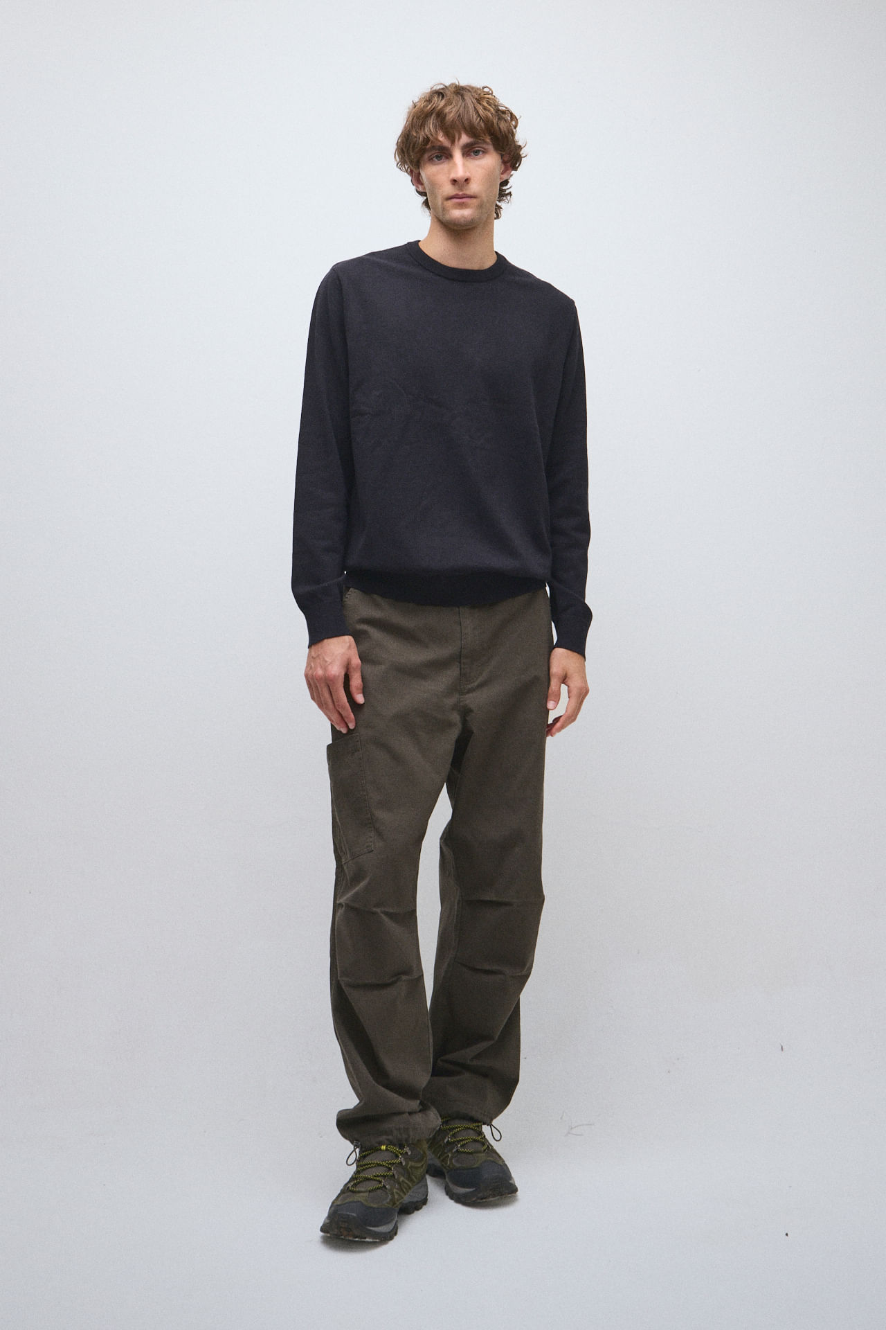 Sweater cuello redondo liso