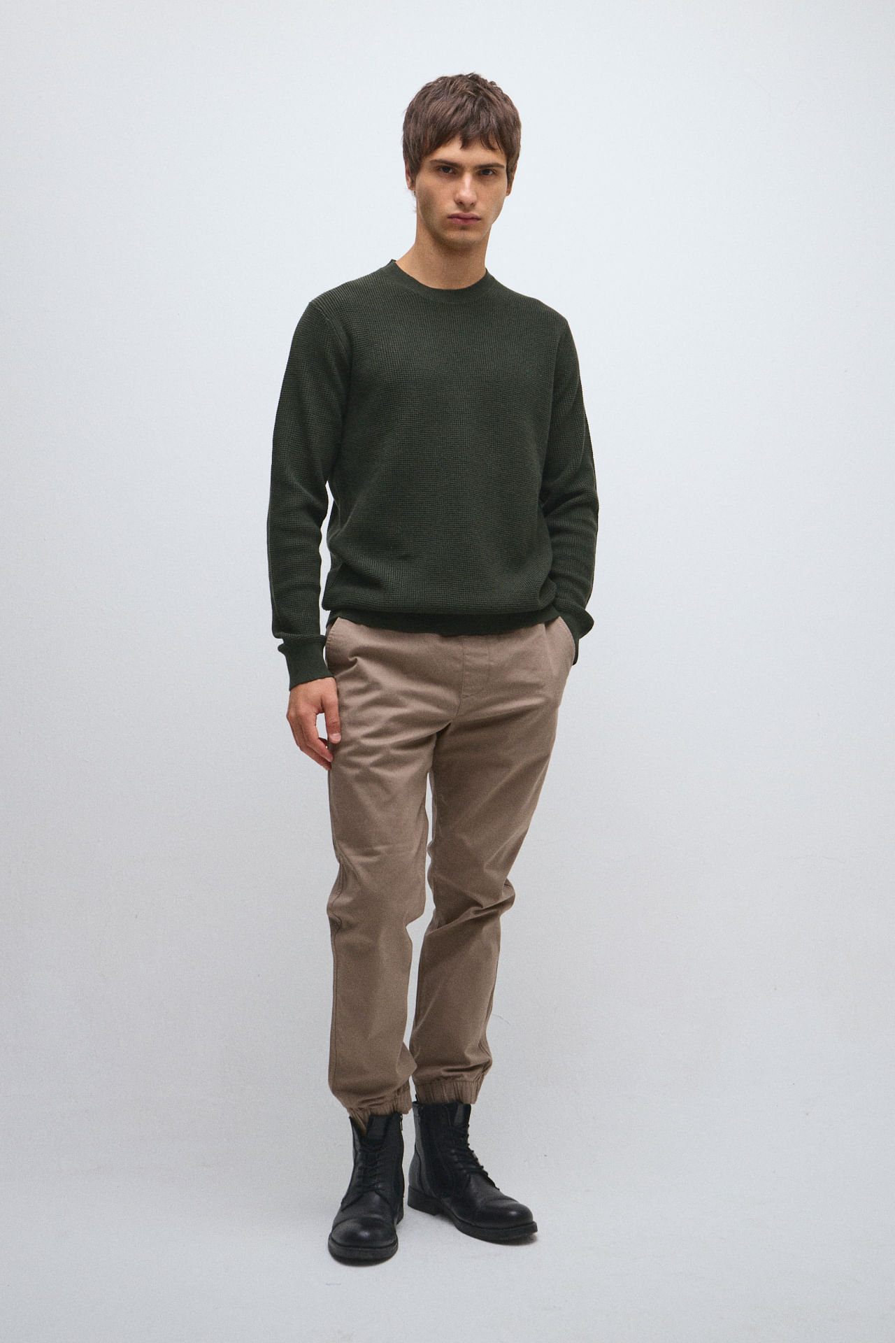 Sweater tramado escote redondo