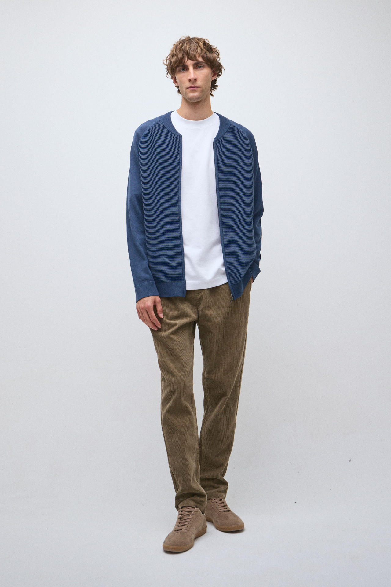 Campera tejida tramada