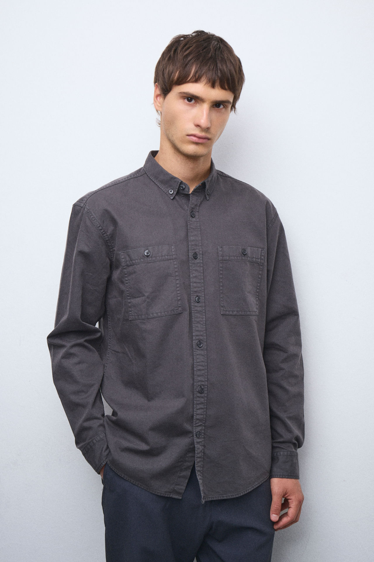 Camisa regular 100% algodón — imagen 2