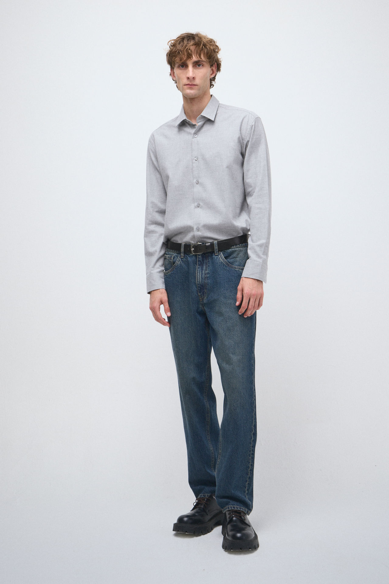 Camisa regular 100% algodón