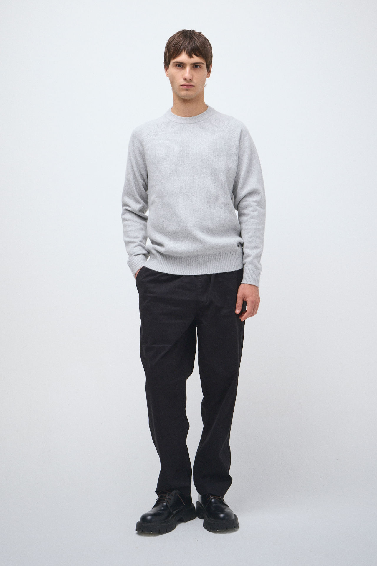Sweater lana mezcla cuello redondo