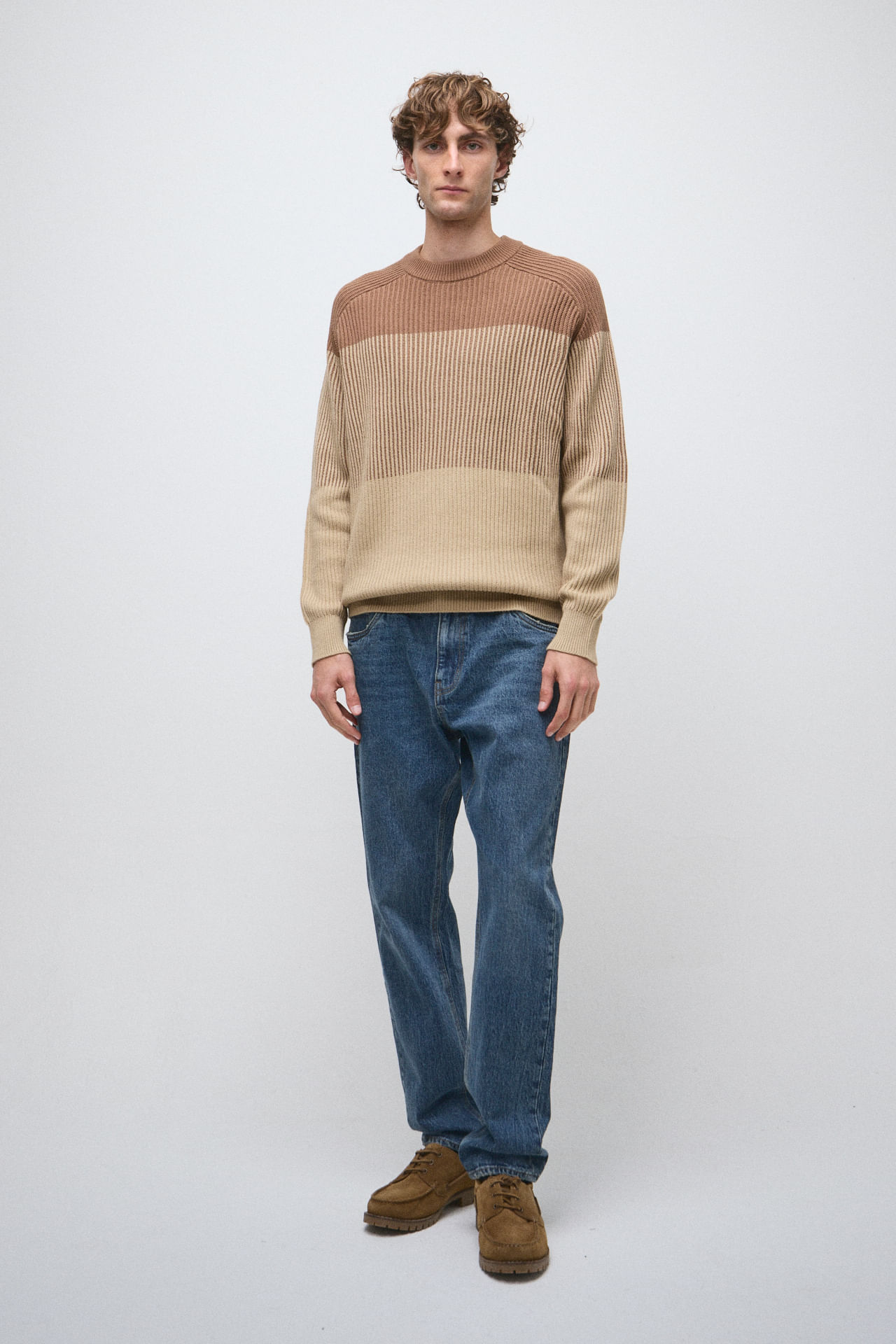 Sweater cuello redondo tramado