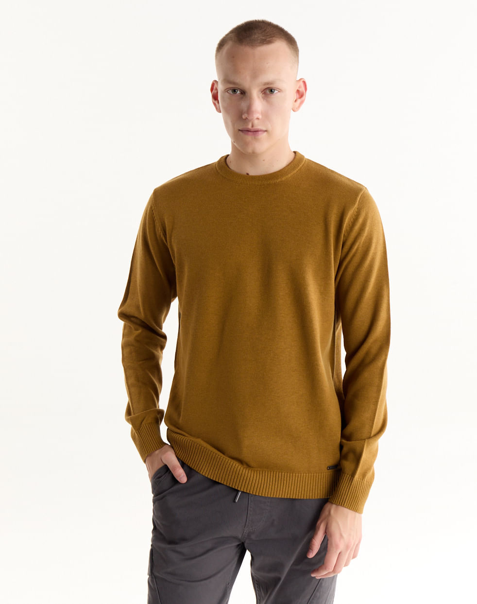 Sweater cuello redondo liso ODDER