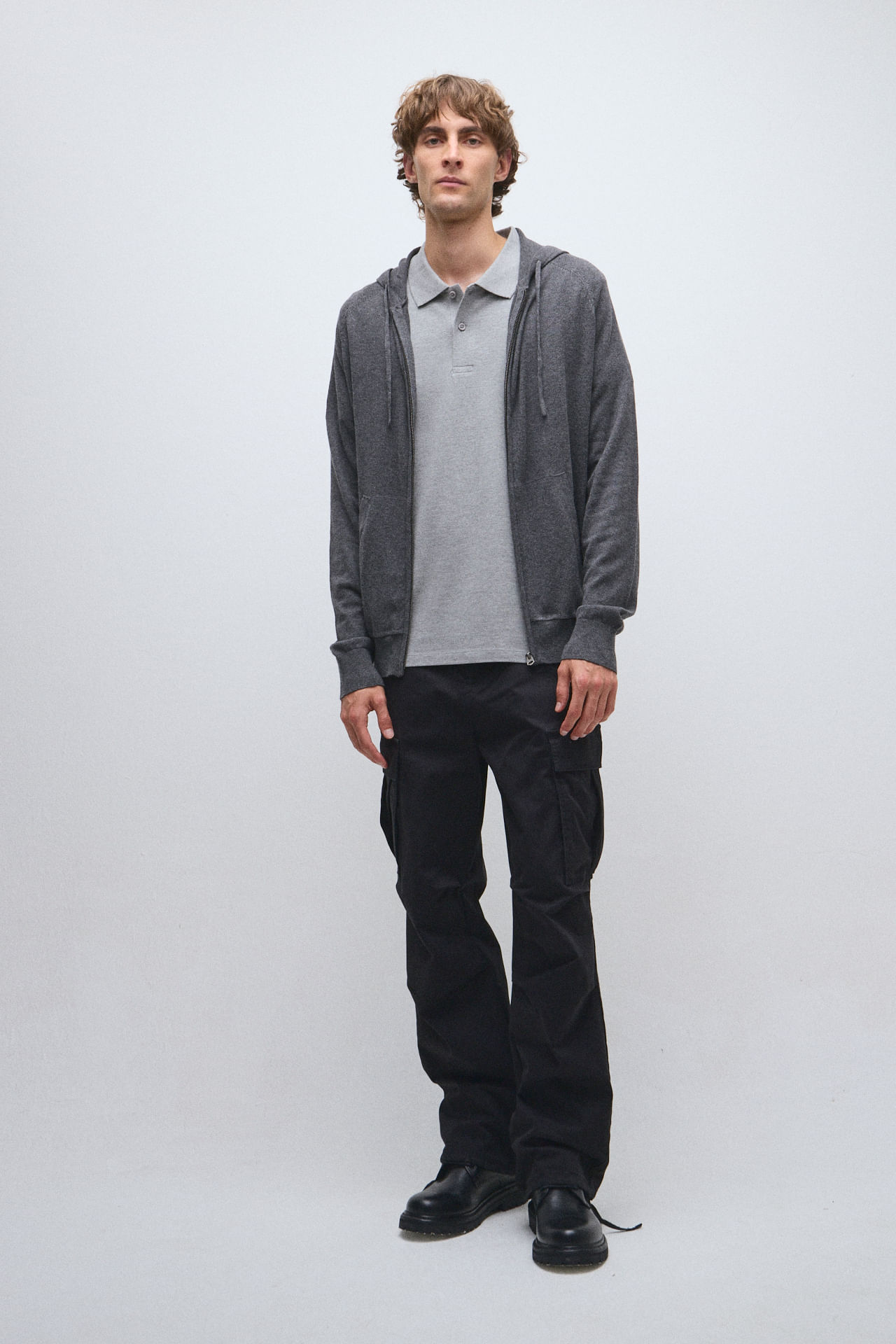 Campera tejida con capucha