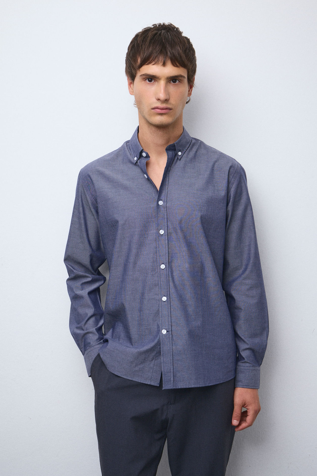 Camisa regular 100% algodón