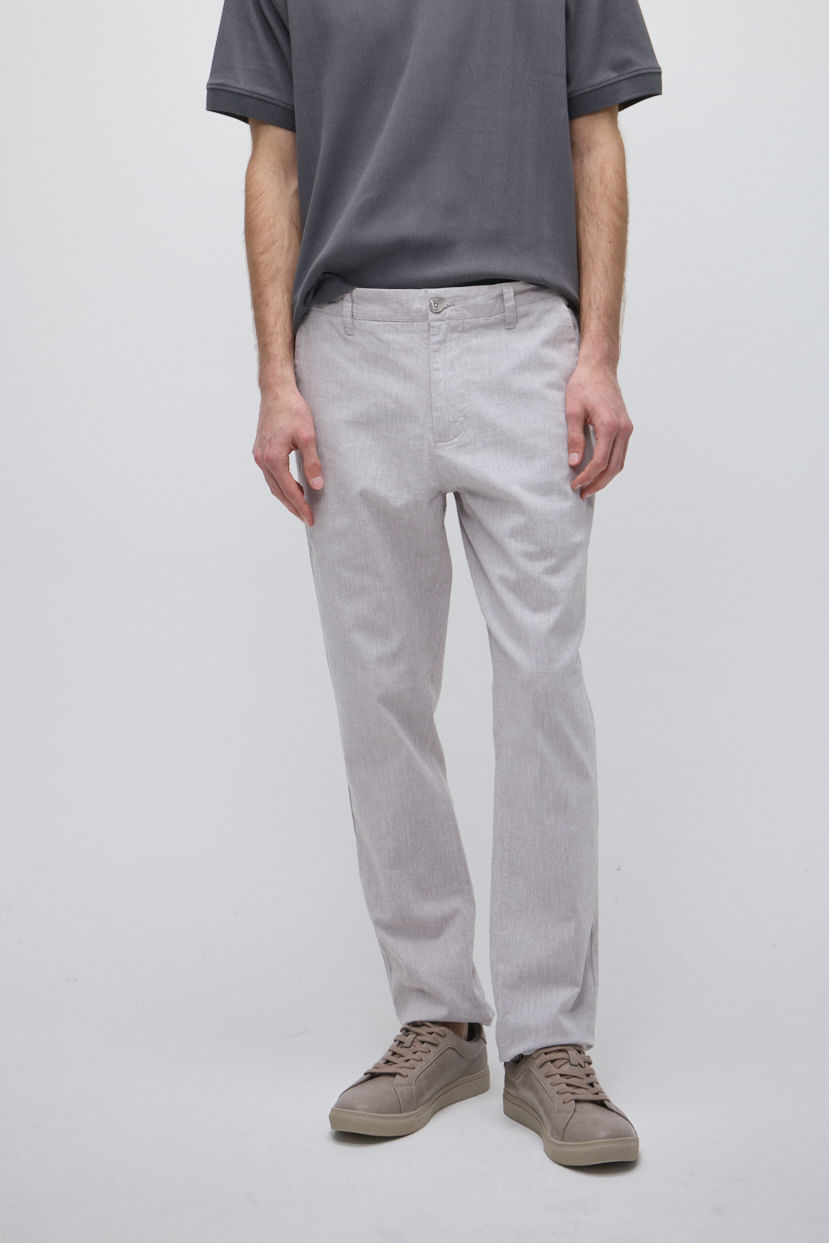 Pantalón chino slim lino — imagen 2