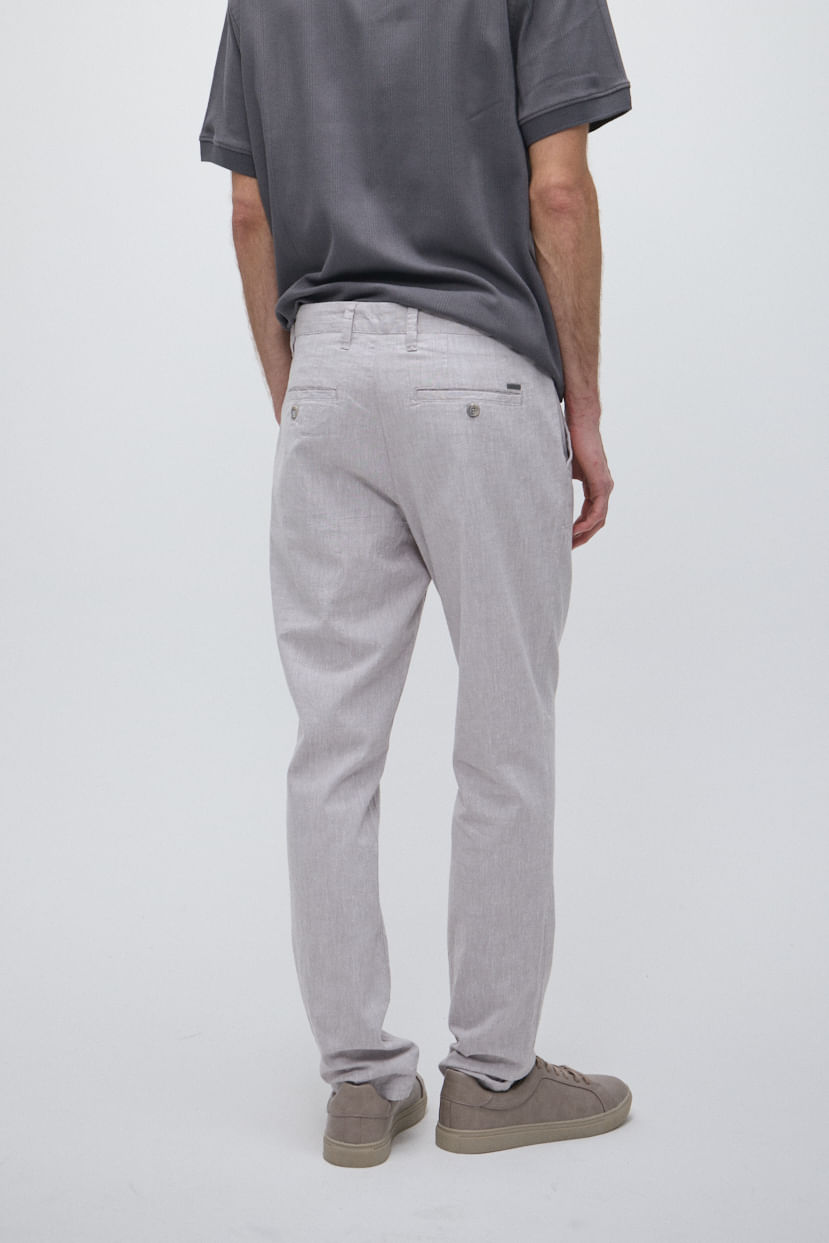 Pantalón chino slim lino — imagen 5