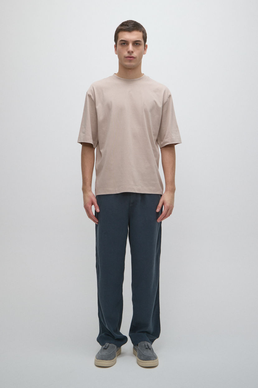 Pantalón jogger relaxed lino