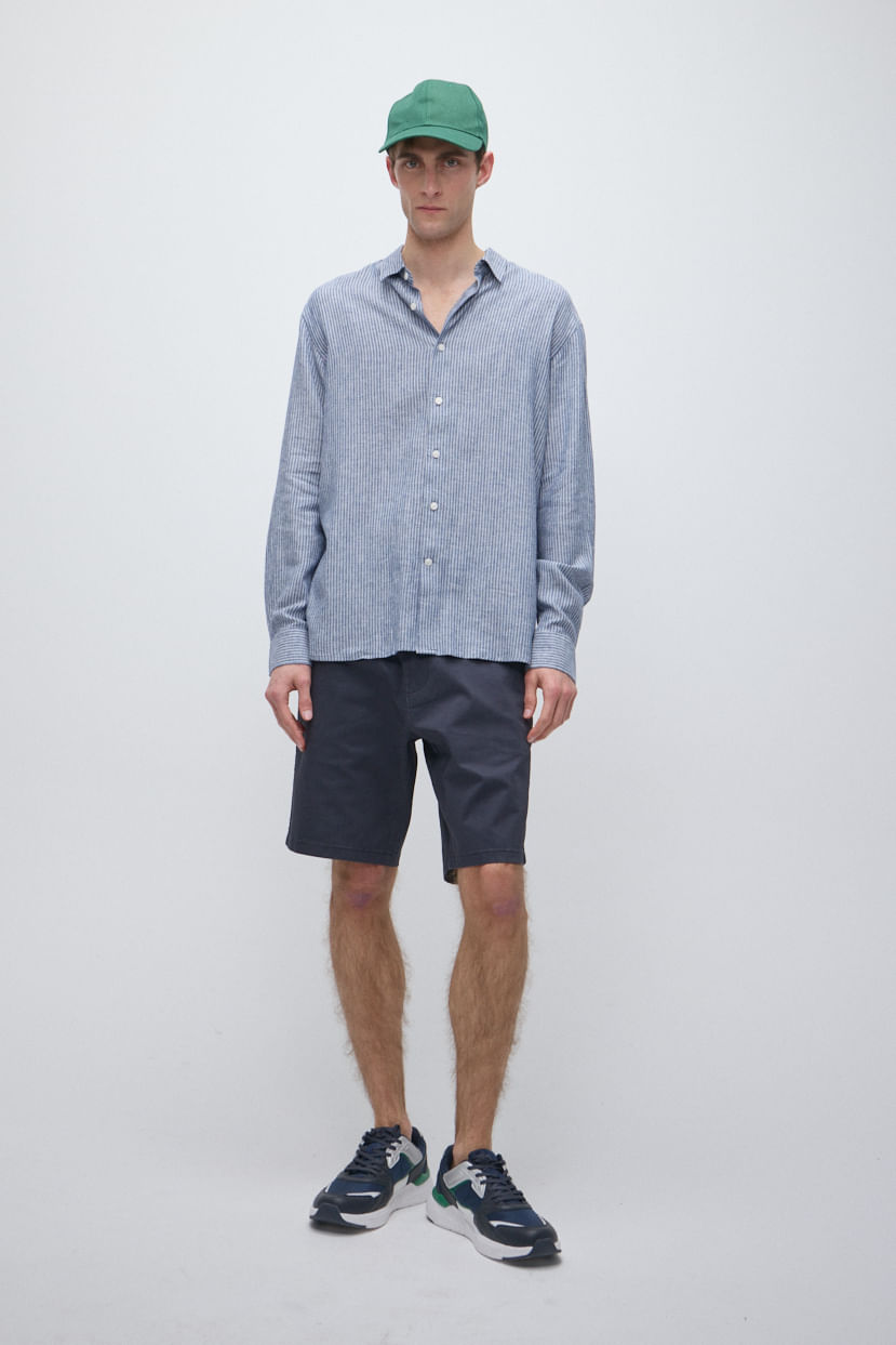 Camisa regular lino