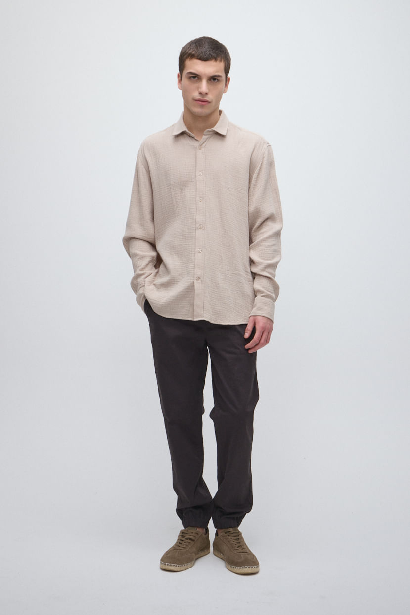 Camisa regular 100% algodón