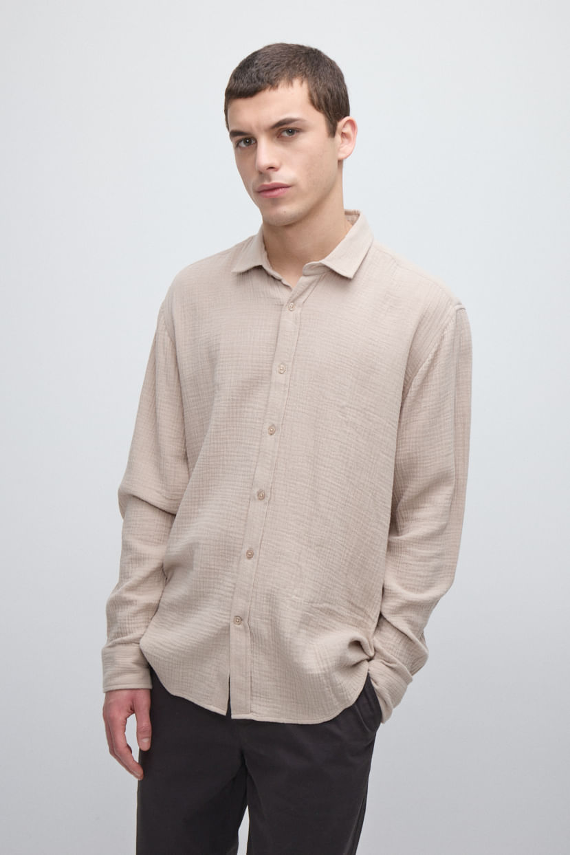 Camisa regular 100% algodón — imagen 2