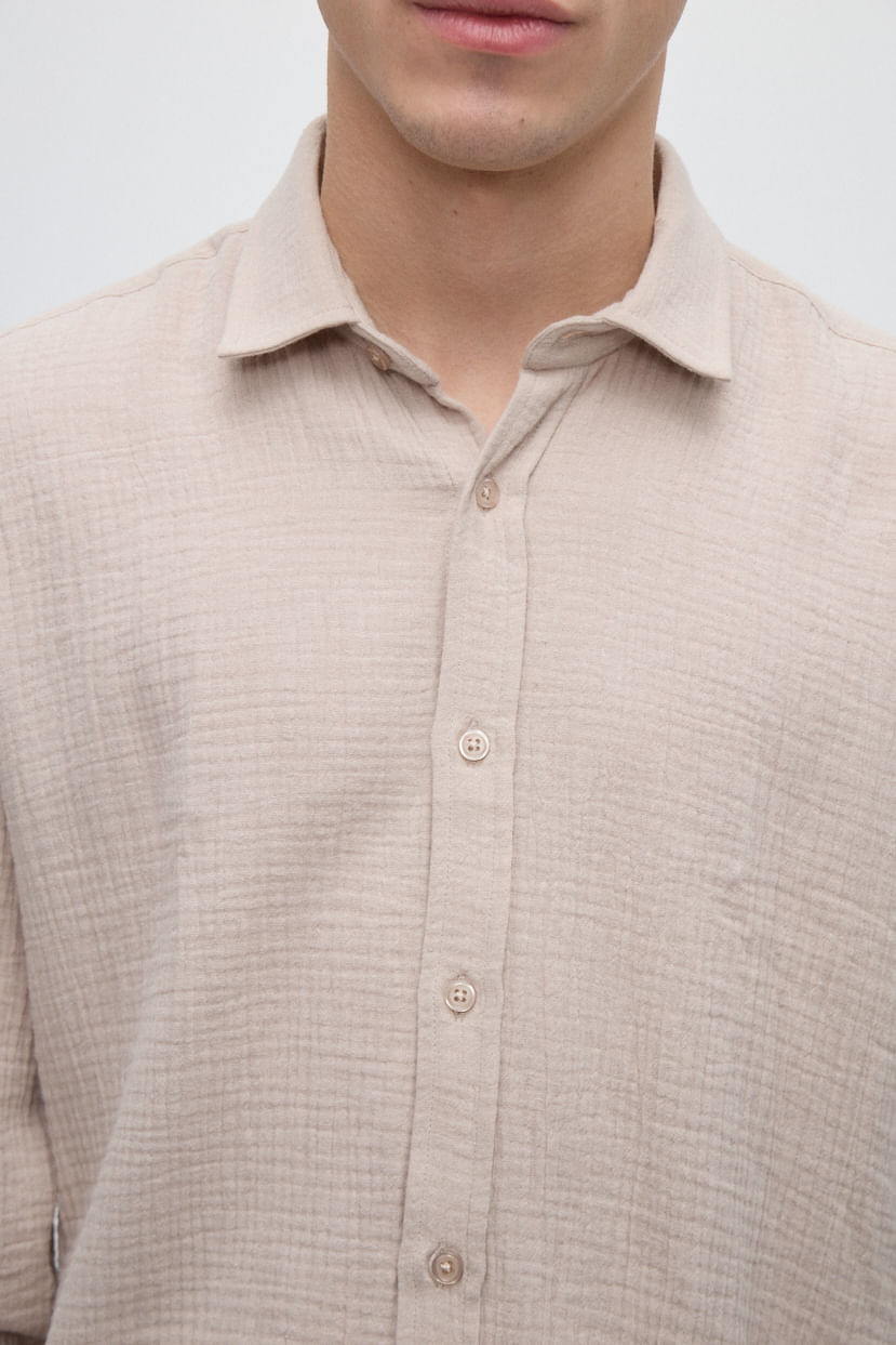 Camisa regular 100% algodón — imagen 3