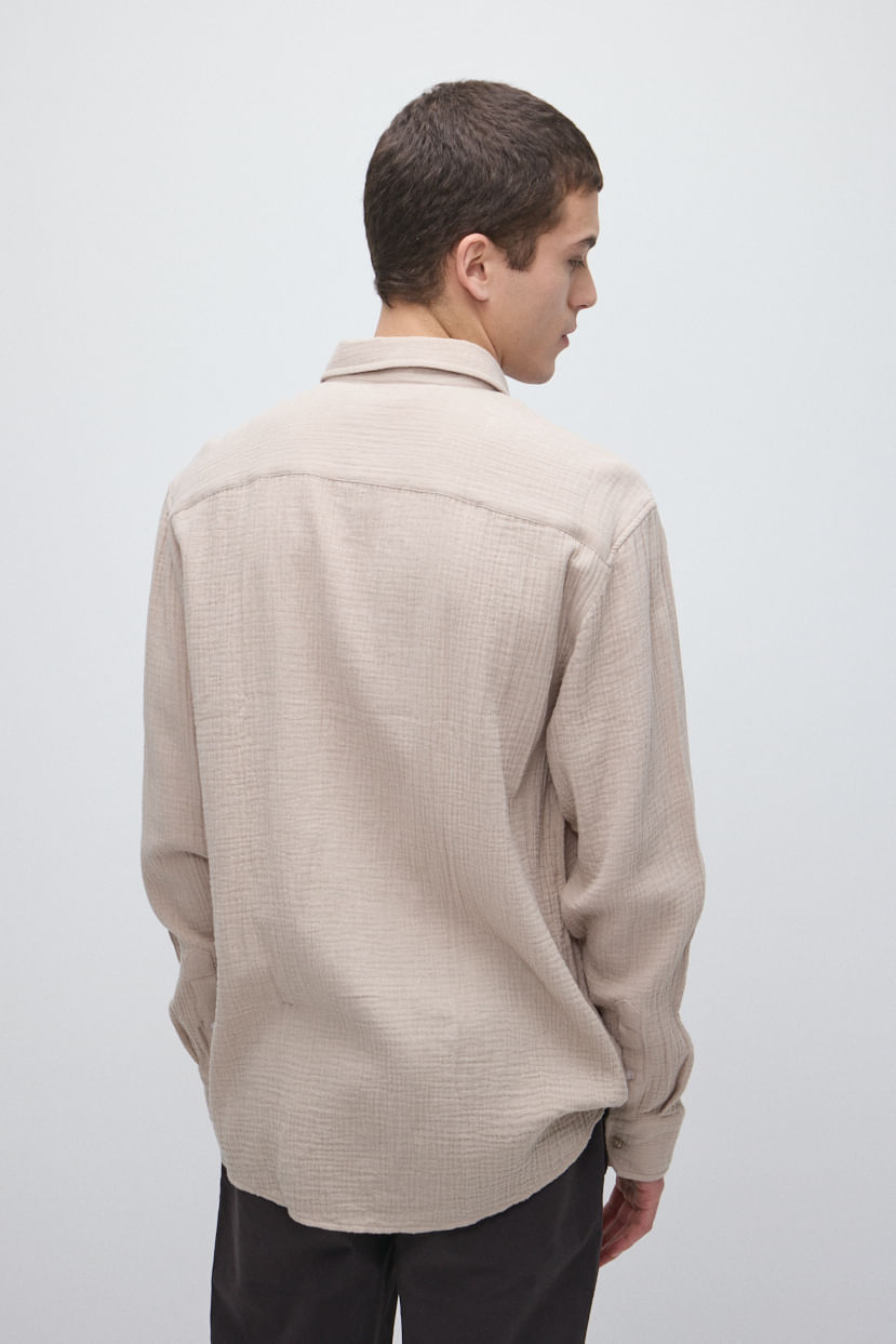 Camisa regular 100% algodón — imagen 4